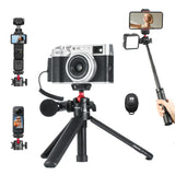 Camera Phone Tripod Flexible for Gopro - Mini Desktop Table Tripod Extendable Handle Selfie Stick Phone Hot Shoe Mount Remote Sh