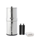 Royal Berkey GravityFed Water Filter System 3.25 Gallon with 2 Black Berkey Elements, 2 Berkey PF2 Fluoride and Arsenic Reduct
