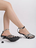 Shoetopia Women'S Stiletto Heel Sandal,Silver,4,B0DCSDHYMX