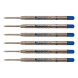Monteverde Monteverde Ballpoint Pen Refill, Broad Point, Blue Ink, 6 Pack (P443BU)