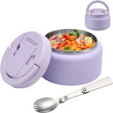 BABHAMNESS 13.5oz Soup Thermo for Hot Food Kids Insulated Vacuum Food Jar with Buckle Lid,Wide Mouth Leakproof Stainless Steel L