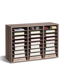 VEVOR Literature Organizer, 27 Compartments Office Mailbox with Removable Shelves, Wood Mailbox Sorter Particle Board Office Hom