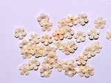The Design Cart Cream Centre Hole Flower Plastic Sequins, 250 Grams, 1.1 cm Sequins for Embroidery Work, Jewellery Making, Desig