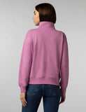 FYLTR Women's Casual Stand Collar Jacket with Drop Shoulder & Boxy Fit - Half Zipper | Utility Pockets | Rib Hem & Cuff,Cotton Candy Blush