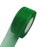 Chenkou Craft Solid Organza Ribbon 1 Roll 50 Yards Christmas Green 2 (50mm) Birthday Craft Bow Party Decoration Packing Ribbons