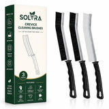 Crevice Cleaning Brush Set 3Pcs Hard Bristle Tools for Narrow Spaces
