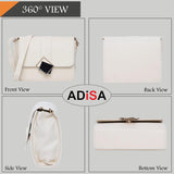 Adisa Women'S Girls Party Sling Bag Crossbody Cream M,Cream,Medium,B0B2WBJ2H8