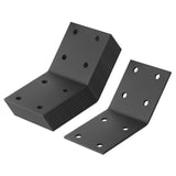 eoere 10 PCS 2-1/2 Flush Inside 45 Degree Angle Bracket, Steel Tie Plate, Joint Timber Connector for Butt Post and Beam, Fixing