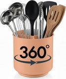 Rotating Utensil Holder — Plastic - Steel