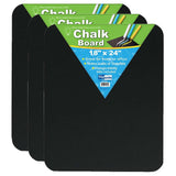 Chalk Board, Black, 18 x 24, Pack of 3