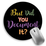 Funny Work Mouse Pad, Small Round Mouse Pads for Desk, Mini Travel Mousepad for Wireless Computer Laptop, Office Desk Accessorie