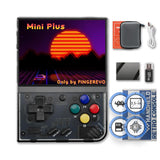 FINGEREVO Miyoo Mini Plus 3.5" Portable Game Console, 640x480 IPS Display, 3000mAh, Miyoo-mini+ with Portable Case, Transparent Black
