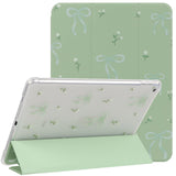 Lovmooful Compatible for iPad 9/8/7 (10.2-Inch,2021/2020/2019 Model,9th/8th/7th Generation) Case with Pencil Holder Cute Bowknot