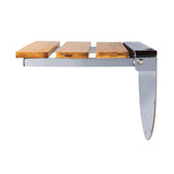 Pulse Showerspas 4004-Ssp Ergoseat, Ada Compliant Teak Shower Seat, Polished Stainless Steel