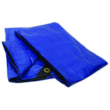 Protective Heavy-Duty Tarp Weather Resistant Strong Outdoor Canvas 4-Mil 6 Feet X 8 Feet Cover Blue Rptp-68