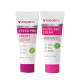 Vigority Womens Botanical Care Duo - Estro-Pro & Phyto-Pro Cream Set for Midlife Skin Comfort, Hydration & Daily Nourishing Sup