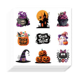 AHANDMAKER 180 Self-Adhesive Halloween Stickers, 1.16 Inch Trick or Treat Cute Pumpkins, Ghosts, Witches Hats, Skeletons Sticker