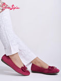 Shoetopia Stone Buckle Detailed Cherry Belly For Girls-Eu40,Bronze,7,B0D5HDSXPG