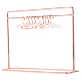 Toddmomy 1 Set Mini Doll Clothes Rack Mini Doll Clothes Hanger Garment Rack with Hangers Miniature Metal S Wardrobe Furniture Ac