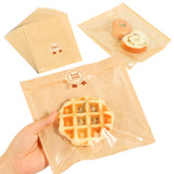 40 Pcs Bakery Bags, UHOMENY Heat-Sealable Bakery Treat Bags Kraft Paper with Clear Window Sealing Bakery Grease Resistant Brown