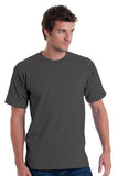 Bayside Usa-Made 100% Cotton Short Sleeve T-Shirt - Charcoal, S