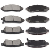 ECCPP D1094-8200 D1100-8206 Front Semi Metallic & Rear Ceramic Disc Brake Pad Set Fit For Nissan Frontier 2005-2019,For Nissan X