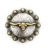 AJ Tack Longhorn Steer Berry Concho 1