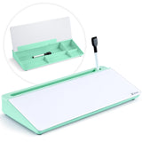 Varhomax Glass Desk Whiteboard with Storage, Desktop Dry Erase White Board to-do List Memo Keyboard Stand for Home Office and Sc