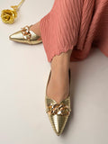 Shoetopia Stylish Pointed Toe Golden Bellies For Women & Girls-Eu37,Golden,4,B0BZPPZFBP