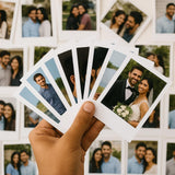 Bhvya Creations 90 Customised Laminated Mini Photo Prints Personalized Gifts with Your Photos | Vintage Style Photo prints Cards