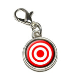 Target Sniper Scope Bullseye Antiqued Bracelet Pendant Zipper Pull Charm with Lobster Clasp