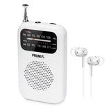 PRUNUS J-777 Pocket Radios Portable AM FM Small Personal Radio with Best Reception, 2 AAA Battery Operated Transistor Radio with