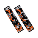 Forchrinse 2Pieces Orange Camouflage Car Seat Belt Pads Cover,Comfortable Shoulder Strap Covers Harness Pad for Car,Truck, SUV,C