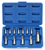 Neiko 10085A Tamperproof Torx Plus Bit Socket Set | 12 Piece | 8 IPR 60 IPR | 5 Point Star | CrV and S2 Steel | High Impact A
