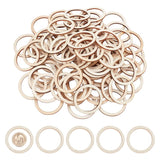 NBEADS 100 Pcs 1.96/5cm Unfinished Wood Pieces Rings Shape, Circle Ornaments, Blank Wooden Slices for Christmas Painting, Pyrogr