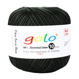 golo Crochet Thread Size10 Yarn for Hand Knitting Crochet Yarn Black Green 233