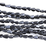 Genuine Black Stone Irregular 6-7x8-10mm Beads Natural Semi Gemstone Beads for Jewelry Making 15