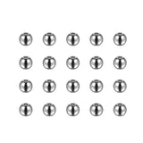 HARFINGTON 40pcs Beads 6mm Stainless Steel 1.5mm Hole Dia Bead for DIY Crafts, Silver Tone
