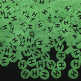 200PCS Letter Beads Glow in The Dark 4x7mm Acrylic Alphabet Letter H Beads for Jewelry Making Bracelet