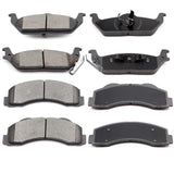 ECCPP D1012-7916 D1414-8528 Rear Ceramic & Front Semi Metallic Disc Brake Pad Set Fit For Ford For F-150 2010-2011