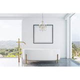 Living District Flynx 4-Light Mid-Century Metal Pendant In Weathered Dove