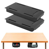 LORGVEXN 2pcs Under Desk Drawer, SelfAdhesive Pull Out Table Tray, Stick On Desk Drawer Pencil Holder Mounted Desktop Stationer