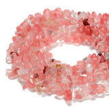 PLTbeads Gemstone Chips Natural Cherry Quartz 3-5mm Healing Crystals Waist Bracelets Necklace Kit Irregular Stone DIY Crafts Des