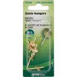 Hillman AnchorWire BrassPlated One Piece Quick Hanger 10 lb. 5 pk Brass
