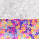 Miraclekoo UV Beads Scientific Multi Color Changing Bead UV Reactive Plastic Luminous Pony Beads,Fun for Jewelry/Bracelets Makin