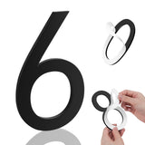 5 Inch House Numbers, Self-adhesive House Number Acrylic Modern House Numbers for Outside Black Mailbox Numbers Address Home Num