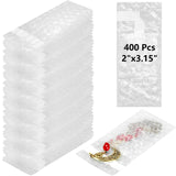 PerKoop 400 Pcs 2 x 3.15 Inch Bubble Cushion Wrap Bags Bulk, Double Wall Bubble Cushion Wrap Pouches, Clear Protective Bags Thic