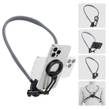 Magnetic Neck Phone Holder, Hands-Free POV/Vlog Neck Phone Selfie Chest Phone Holder with Strap, Used for Recording/Cooking/Cycl