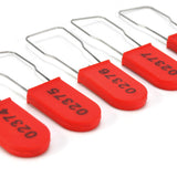 1000 PCS Plastic Wire Padlocks, Numbered Plastic Padlocks Security Seals Electric Meter Seal Disposable Anti-Tamper Locks, Red