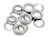 CRAFTMEMORE 5/8 (16MM) Hole 50 Sets Grommets Eyelets with Washers for Leather, Tarp, Canvas (Silver)